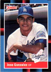 1988 Donruss Baseball Cards    341     Jose Gonzalez